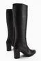 Vilda Genuine Leather Black Pointed Toe Women's Boots - 6