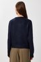 Zippered Knitwear Cardigan Lbp0029 Dark Blue - 5