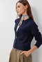 Zippered Knitwear Cardigan Lbp0029 Dark Blue - 2