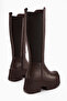 Sannah Brown Platform Heeled Women's Boots - 6