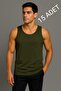 Green 15-Pack 100% Cotton Combed Classic Tank Top for Men – Breathable, Comfortable Fit, Casual - 4