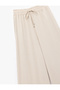 Aerobin Fabric Wide Leg Palazzo Pants with Lace-Up Waist and Pockets - 3