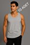Gray 10-Pack Cotton Combed Classic Men's Tank Tops – Breathable, Comfortable Fit, Casual - 5