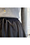 Black Elastic Waist Zeran Skirt - 4