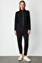 Pockets Detailed Stand Collar Sweatshirt Top - 3