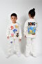 Unisex Cream Sonic Printed 3-Ply Thick Suit with Shardon Detail