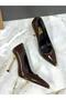 Women's Galvanized Thin Heeled 10.5 Centimeter Evening Dress Shoes - 6