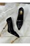 Women's Galvanized Thin Heeled 10.5 Centimeter Evening Dress Shoes - 6