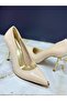 Women's Galvanized Thin Heeled 10.5 Centimeter Evening Dress Shoes