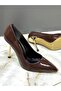 Women's Galvanized Thin Heeled 10.5 Centimeter Evening Dress Shoes