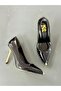 Women's Galvanized Thin Heeled 10.5 Centimeter Evening Dress Shoes - 4