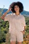 Cordone Embroidered Short Sleeve Shirt Women 410065
