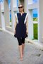 Black Semi-Closed Hijab Swimsuit |   Water Repellent, Upf50+, Sporty Design H2511 - 4