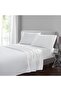 Soft & Durable Cotton Blend Flat Bed Sheet | 178x254cm | 220 Thread Count | Solid Pattern Single Fla