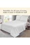 Soft & Durable Cotton Blend Flat Bed Sheet | 178x254cm | 220 Thread Count | Solid Pattern Single Fla - 2