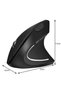 Ergonomic vertical wireless mouse Black - 7