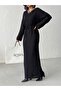 Women's Lined Belted Long Knit Dress - 5