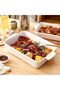Ceramic Baking Dish Set of 3, White, for Oven, Lasagne Pan Deep, Casseroles - 5