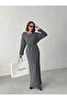 Women's Lined Belted Long Knit Dress
