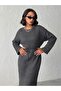 Women's Lined Belted Long Knit Dress - 2