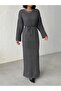 Women's Lined Belted Long Knit Dress - 8