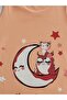 Girl's Cotton Salmon White Water Green Moon Owl Printed Tank Top - 6