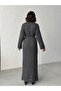 Women's Lined Belted Long Knit Dress - 6