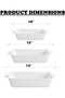 Ceramic Baking Dish Set of 3, White, for Oven, Lasagne Pan Deep, Casseroles - 2