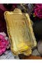 Esterhomedecor Small Size Original Italian Rosewood Tray for 4 People Gold Antique Model 34*25cm