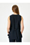 Long Fabric Vest Sleeveless Buttoned Comfortable Fit - 4