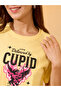 Yellow Graphic Print Boxy Crop T-Shirt - 4