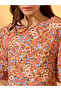 Multi Floral Print Puff Sleeves Crop Top - 4