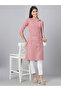 Women Printed Shirt Collar Straight Kurta - 6