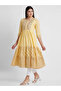 Women Yellow Printed Round Neck Anarkali Kurta - 4