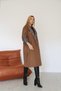 Women's Long Trench Coat – Black, Mink, Brown, Beige & Seasonal Cap with Leopard Detail - 5