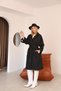 Women's Long Trench Coat – Black, Mink, Brown, Beige & Seasonal Cap with Leopard Detail - 6