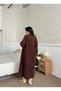 Brown Bearded Long Cardigan - 5
