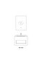 Plus Aria Vanity with LED Sensor Light & Basin – Wall-Mounted Bathroom Unit 60x50 cm - 2