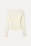 Women's Ecru Button Detailed V-Neck Knitwear Cardigan - 8