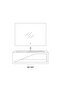 Plus Krystal Vanity with Sensor Light & Basin – Wall-Hung Sink Unit with Drawers 80x50x30cm - 2