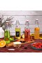 8 Pack 16oz Glass Bottles – Flip Top Airtight Lids with Labels, Pen & 2 Pourers - 6