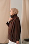 Women's Front Pleated Detail Shirt Brown - 5