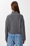 Hair Braided Zippered Knitwear Cardigan Lmt0039 Anthracite - 6