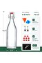 8 Pack 16oz Glass Bottles – Flip Top Airtight Lids with Labels, Pen & 2 Pourers - 2