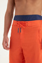 Orange Men's Swim Trunks with Inner Liner, Quick Dry Beach Shorts S2505-3 - 7