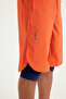 Orange Men's Swim Trunks with Inner Liner, Quick Dry Beach Shorts S2505-3 - 6