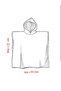 Outlet 100% Cotton Girls-Boys Children's Sea, Beach, Pool, Bath Hooded Towel Poncho 4/6 Years Old Gray Rabbit - 4