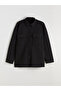 Lcw Modest Black Oversize Women's Shirt Jacket W5Ke50Z8