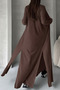 Long Cardigan Long Dress Two-Piece Set - 4