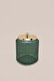 Emerald Glass Bathroom Jar, Cotton Ball Holder - 2